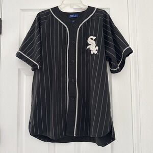 Chicago White‎ Sox Baseball Pinstripe Starter Jersey L MLB Vintage Rare Shirt
